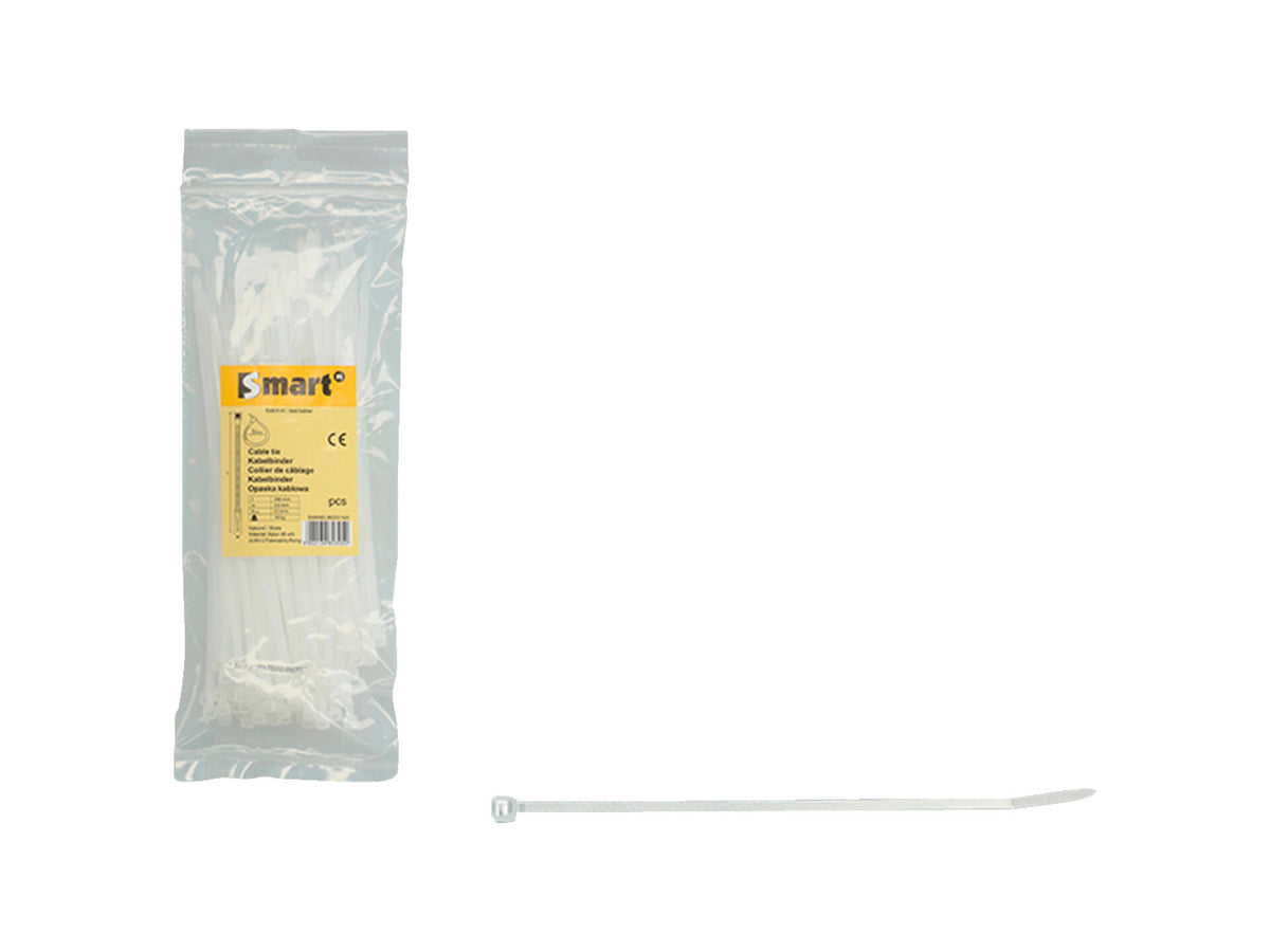 Smart kabelbinder 140x3,6 mm nylon wit 100 stuks