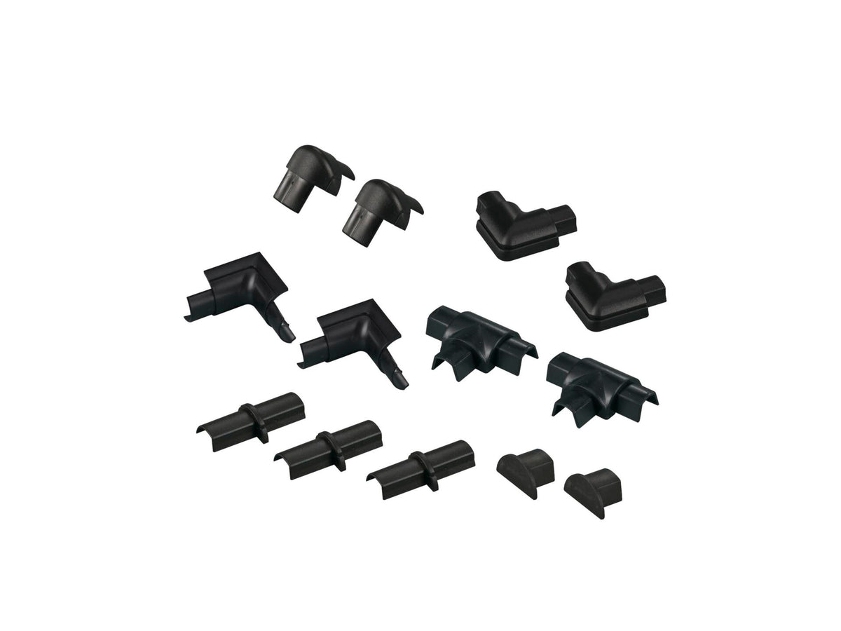 D-Line kabelgoot adapter set 16x8 mm zwart