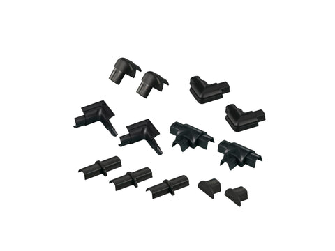 D-Line kabelgoot adapter set 16x8 mm zwart
