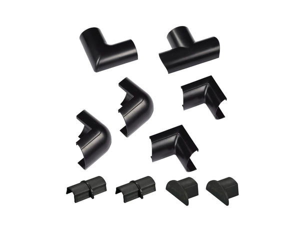 D-Line kabelgoot adapter set 30x15 mm zwart
