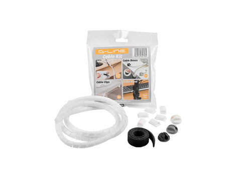 kabelhouder kit wit 4-delig