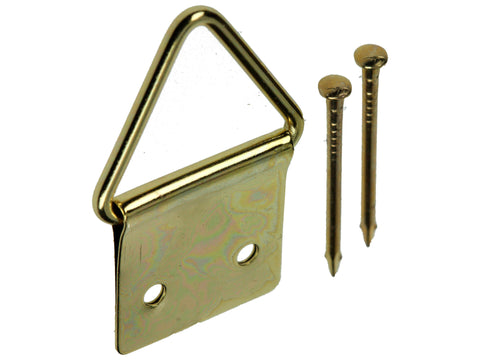 Mack kaderhanger staal 1,6x2,8 cm messing 5 stuks