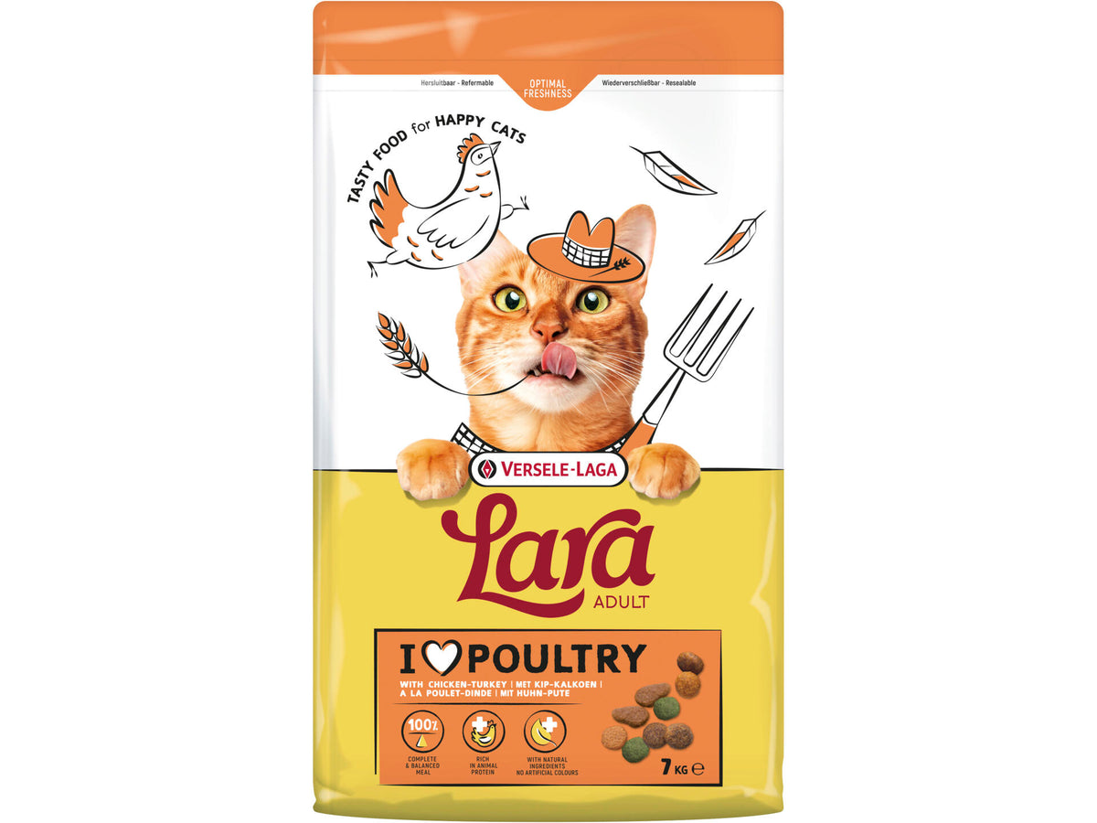 Lara Adult kattenvoer kip/kalkoen 7kg