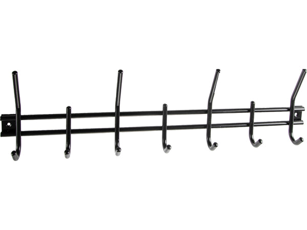Linea Bertomani portemanteau 11 crochets 54x15 cm inox noir