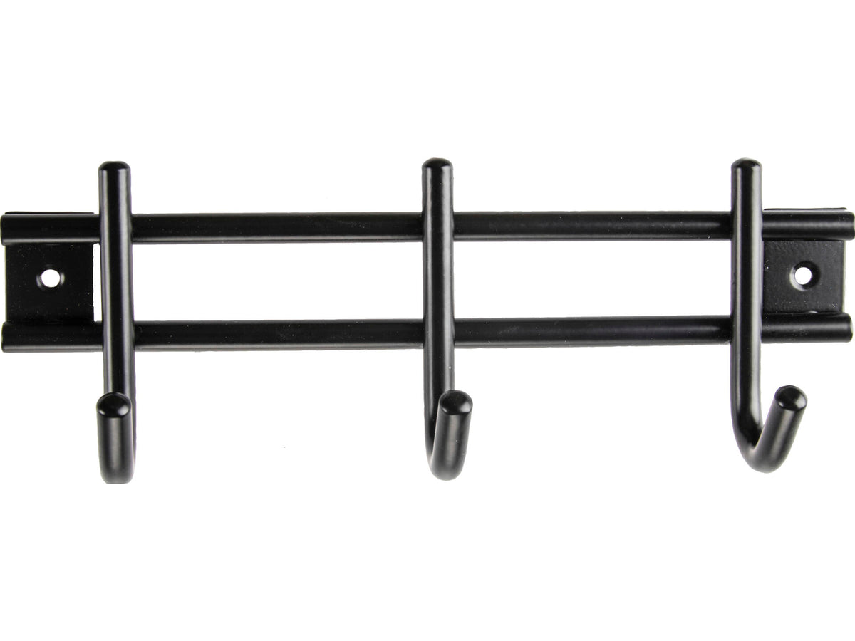 Linea Bertomani kapstok 3 haken 22x8 cm inox zwart