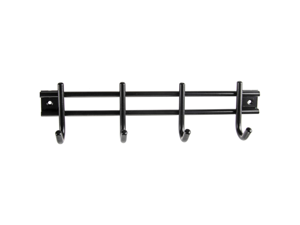 Linea Bertomani kapstok 4 haken 30x8 cm inox zwart
