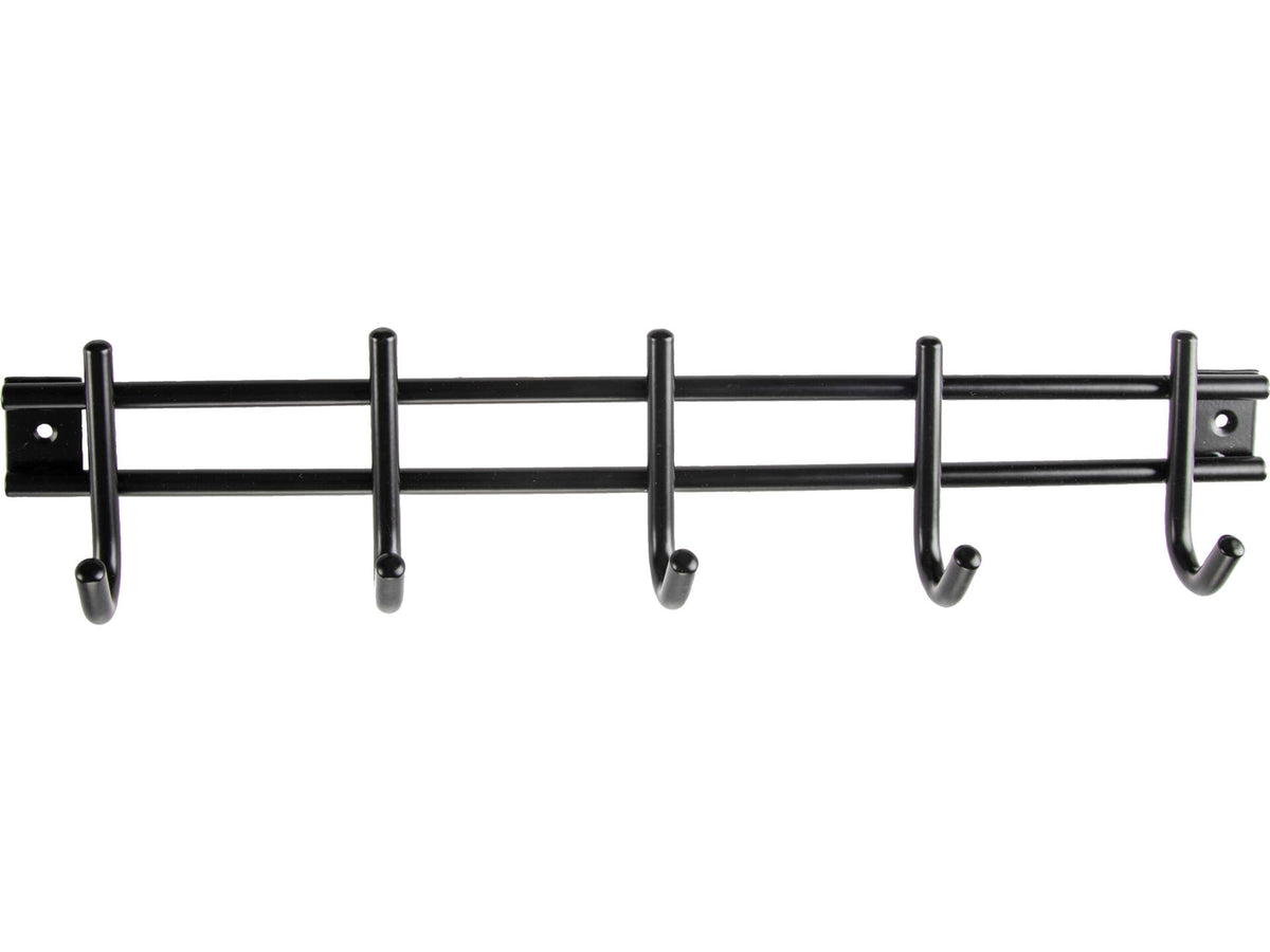 Linea Bertomani kapstok 5 haken 38x8 cm inox zwart