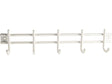 Linea Bertomani portemanteau 5 crochets 38x8 inox blanc