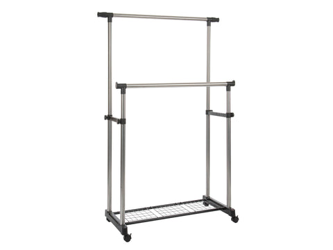 Practo Home kledingrek dubbel extra zwaar 153x167x42,5 cm chroom