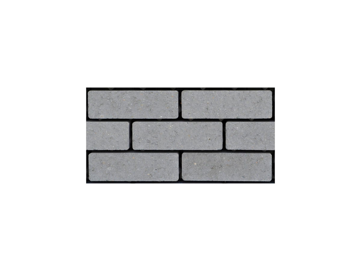 klinkers waterdoorlatend ongetrommeld 20x6,5x8 cm grijs