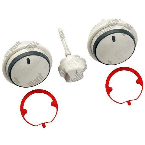 KNOP GRIJS (SET 3 ST) VAILLANT PER SET