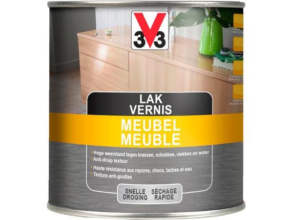 V33 vernis / lak meubel deco mat 0,5l rustieke eik