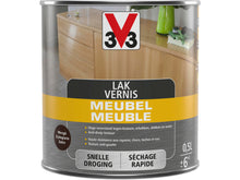 V33 vernis / lak meubel deco zijdeglans 0,5l wengé