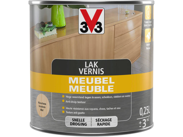 V33 vernis / lak meubel mat 0,25l kleurloos