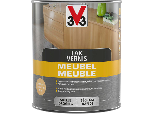 V33 vernis / lak meubel mat 1l lichte eik