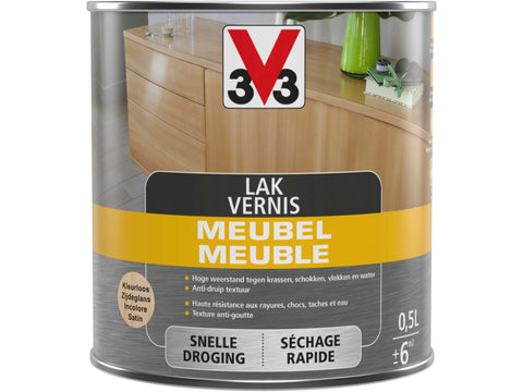 V33 vernis / lak meubel zijdeglans 0,5l kleurloos