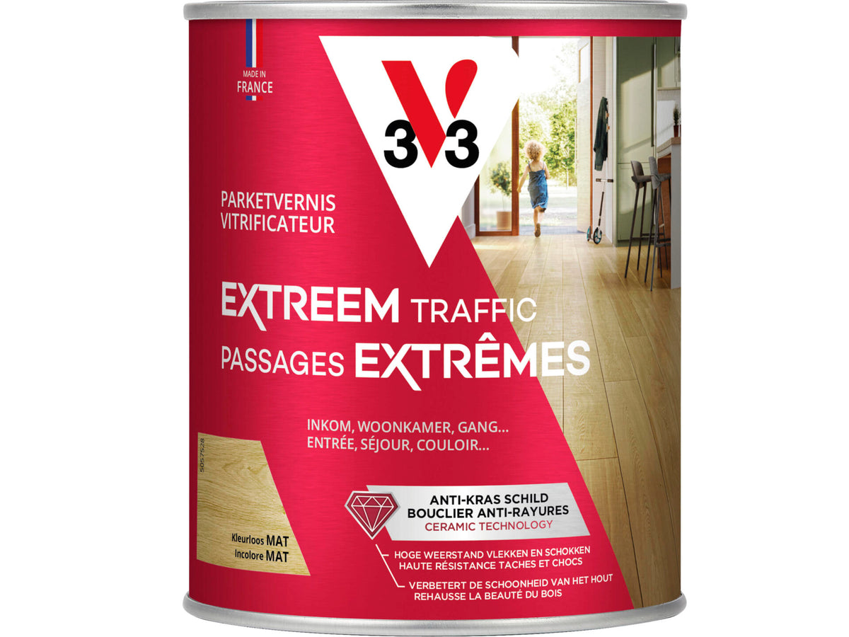 V33 Extreme Protection vernis / lak parket mat 0,75l kleurloos