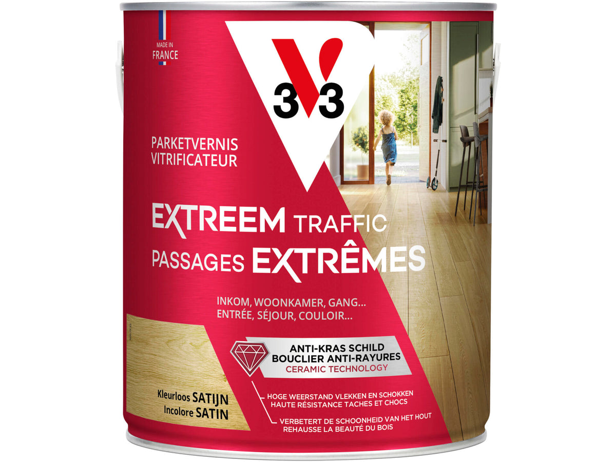 V33 Extreme Protection vernis / lak parket zijdeglans 2,5l kleurloos