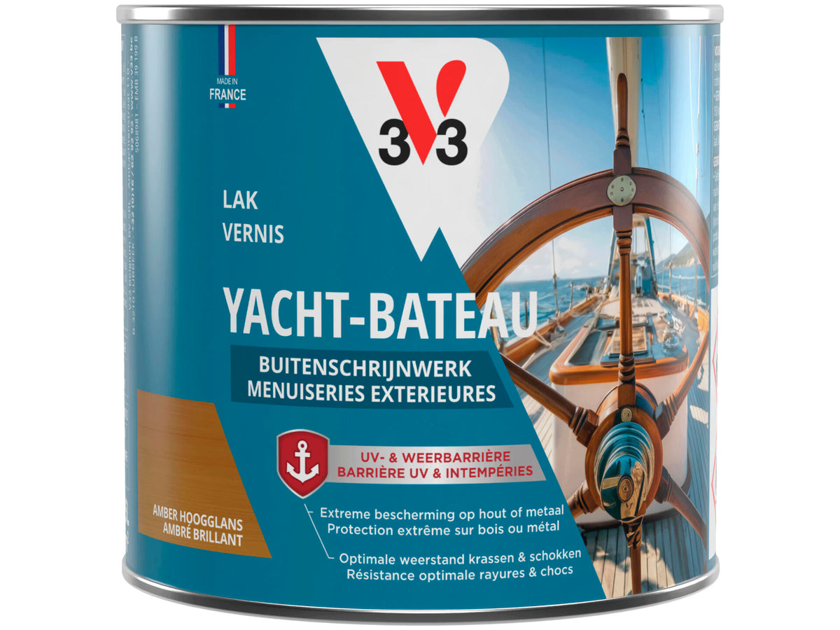 V33 vernis / lak yacht hoogglans 0,25l amber