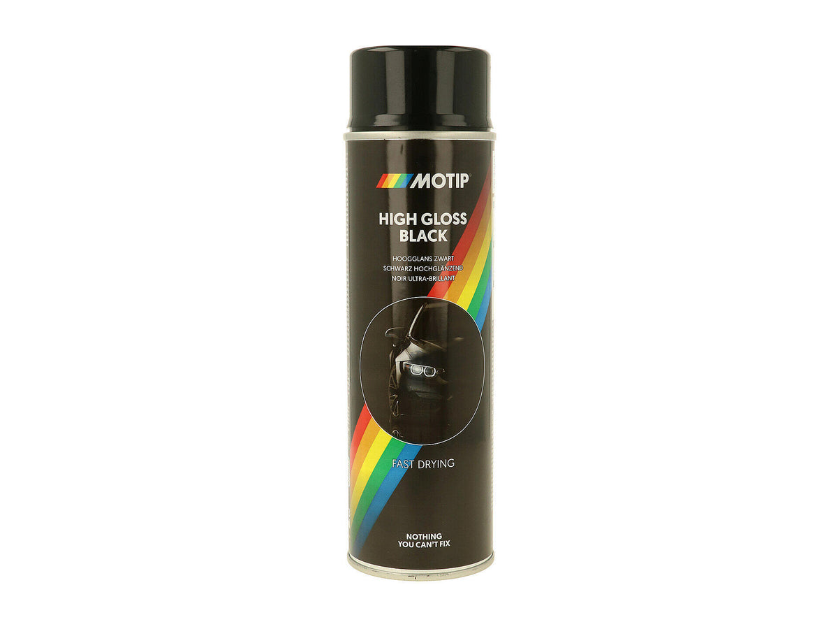 Motip lakspray 0,5l zwart hoogglans