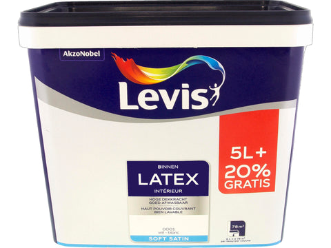 Levis latexverf zijdeglans 6l wit