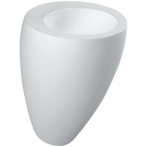 Lavabo met geintegreerde zuil alessi laufen 52CM zonder kraangat wit