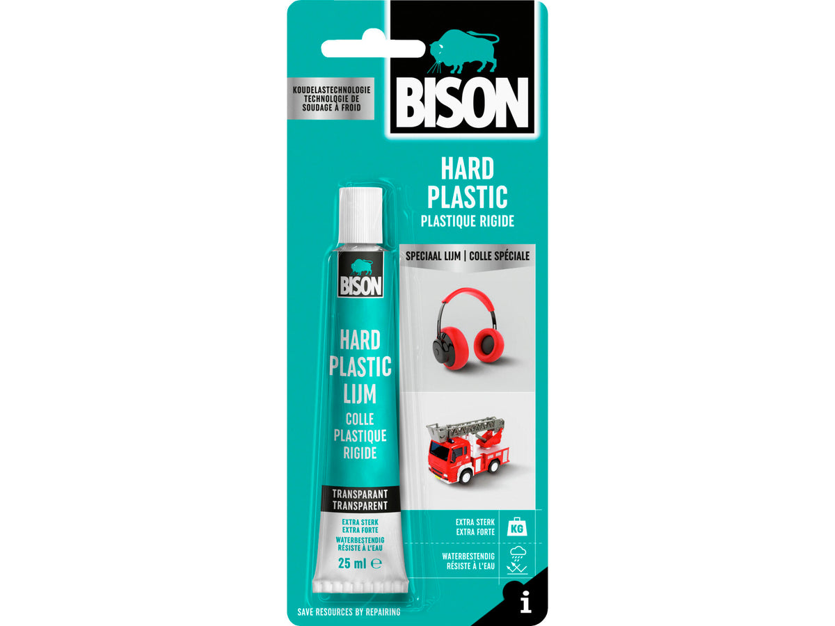 Bison lijm voor harde kunststof 25ml transparant