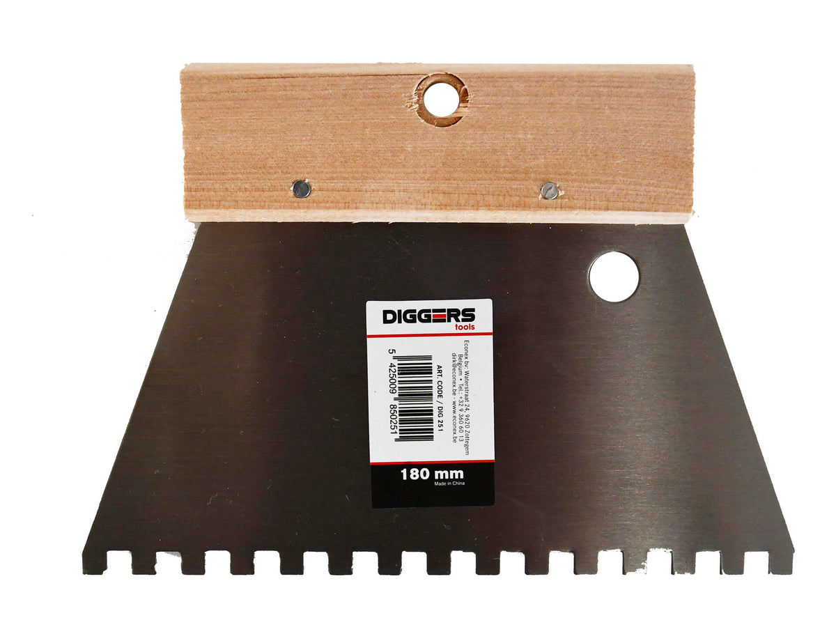 Diggers lijmkam 180mm grof