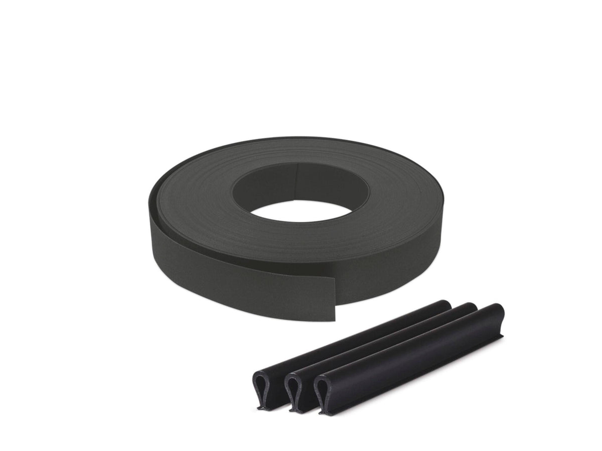 Giardino lint met clips 60m zwart