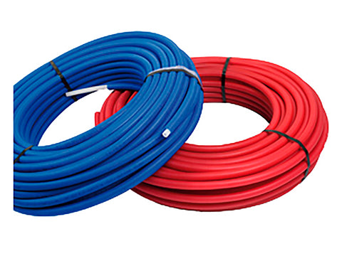 Saninstal meerlagenbuis pert-alu 16x2 mm per rol 50m rood