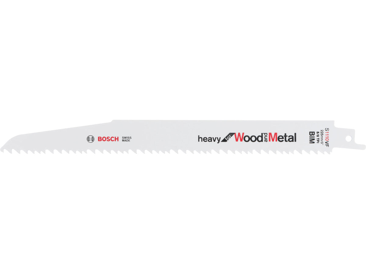 Bosch Professional S 1110 VF Heavy for Wood and Metal reciprozaagblad 225mm hout/metaal 5 stuks