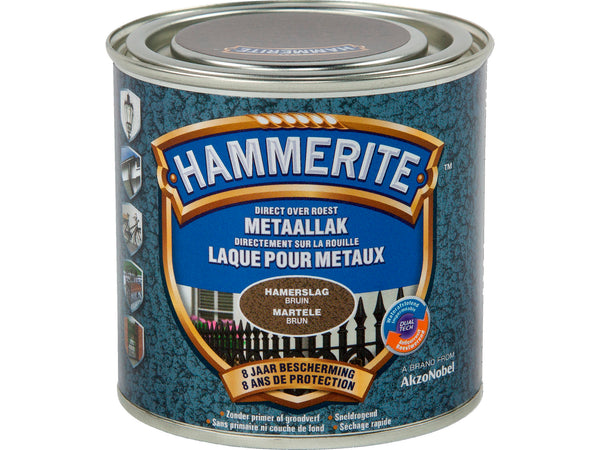 Hammerite laque pour métaux martelé 0,25l brun