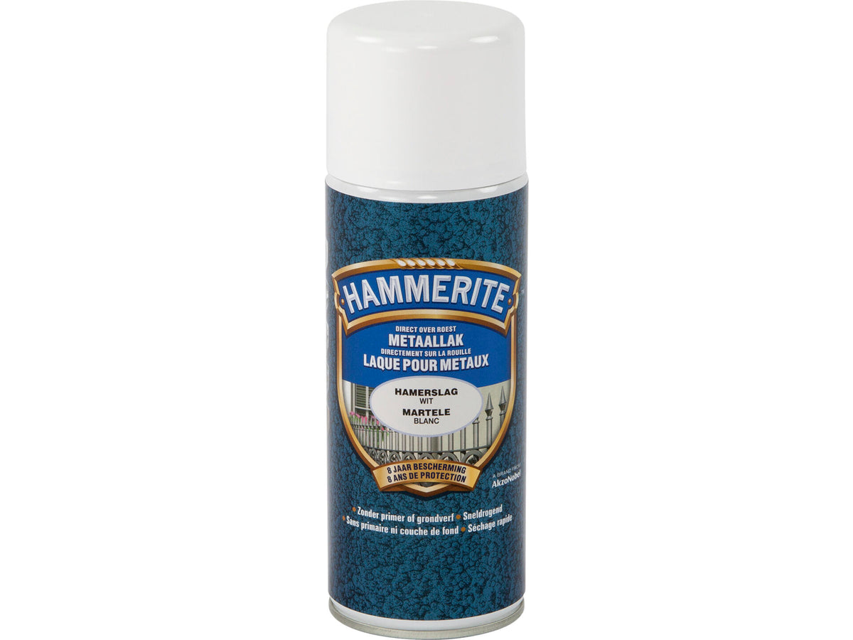 Hammerite metaallak hamerslag 0,4l wit