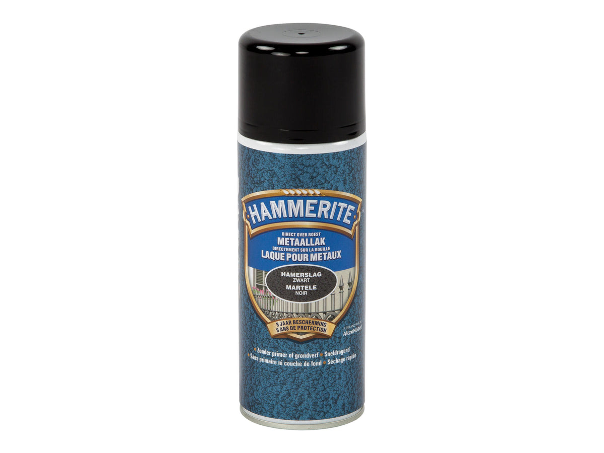 Hammerite metaallak hamerslag 0,4l zwart