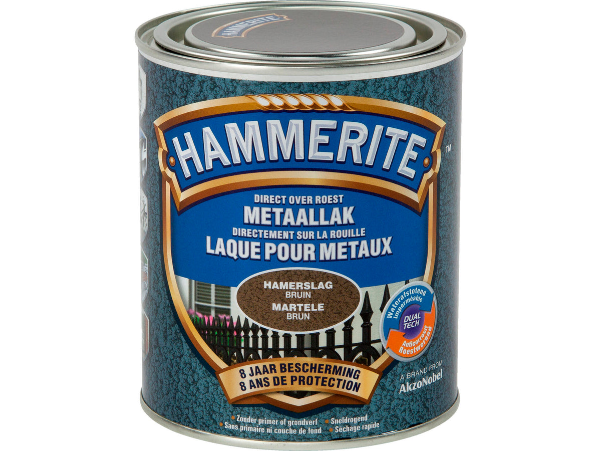 Hammerite metaallak hamerslag 0,75l bruin