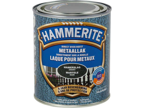 Hammerite laque pour métaux martelé 0,75l noir