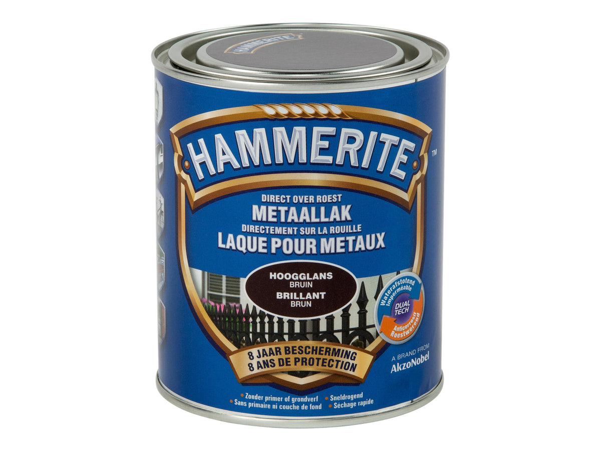 Hammerite metaallak hoogglans 0,75l donkerbruin
