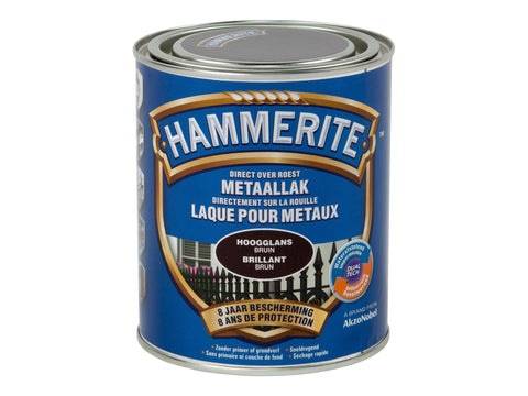 Hammerite metaallak hoogglans 0,75l donkerbruin