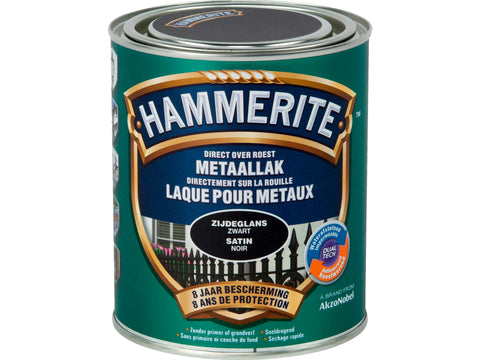 Hammerite metaallak zijdeglans 0,75l zwart