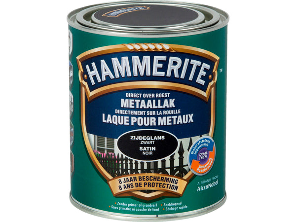 Hammerite laque pour métaux satin 0,75l noir