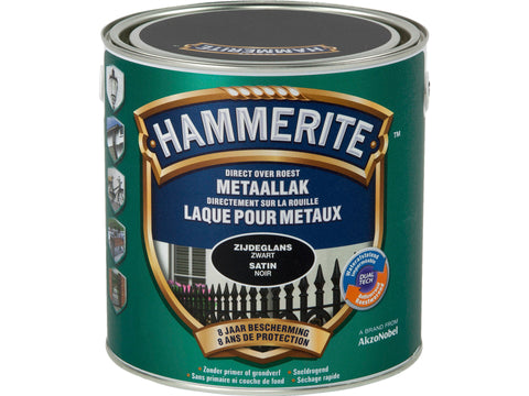 Hammerite metaallak zijdeglans 2,5l zwart