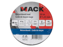 Mack metserskoord 50m 1,25mm rood