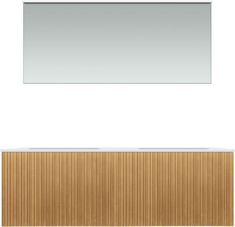Meubel forest duo eik natuur 140CM Solid Molto spiegel, badkamermeubelen — SKU DESCO-705282