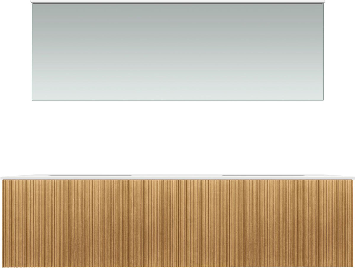 Meubel forest duo eik natuur 180CM Solid Molto spiegel, badkamermeubelen — SKU DESCO-705290