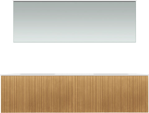 Meubel forest duo eik natuur 180CM Solid Molto spiegel, badkamermeubelen — SKU DESCO-705290
