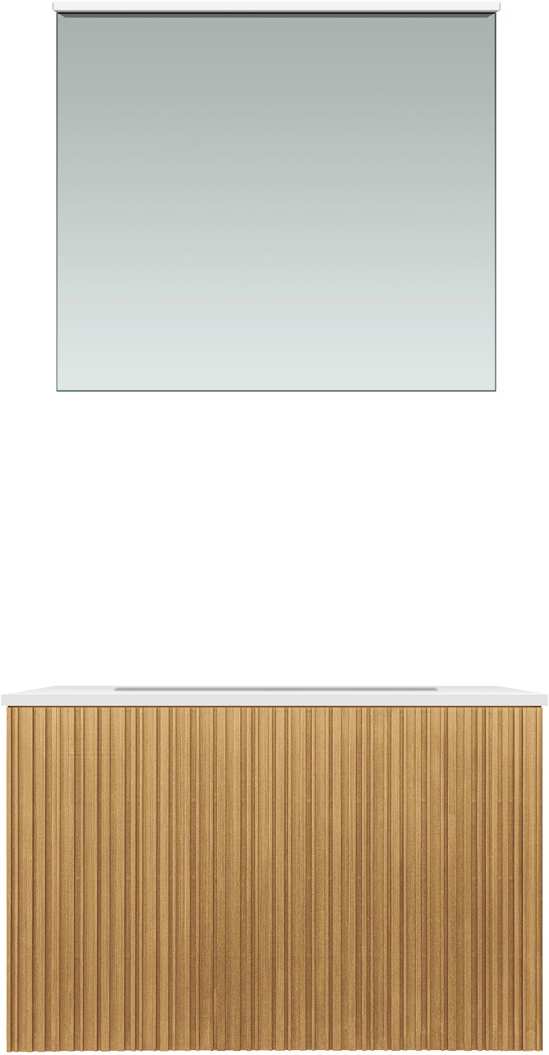 Meubel forest Solo eik natuur 70CM Solid Molto spiegel, badkamermeubelen — SKU DESCO-705174