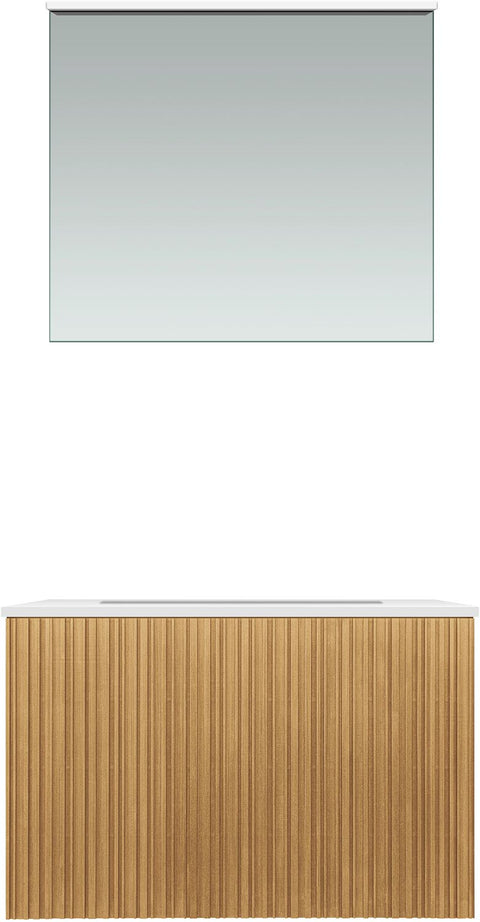 Meubel forest Solo eik natuur 70CM Solid Molto spiegel, badkamermeubelen — SKU DESCO-705174