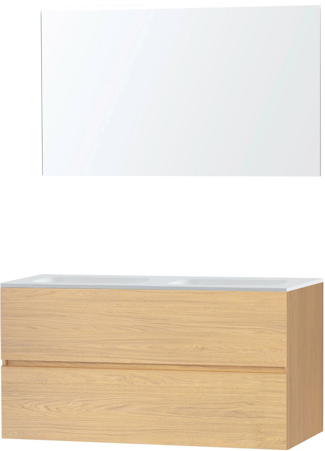Meubel Molto eik brons 120 solid spiegel, badkamermeubelen — SKU DESCO-727021