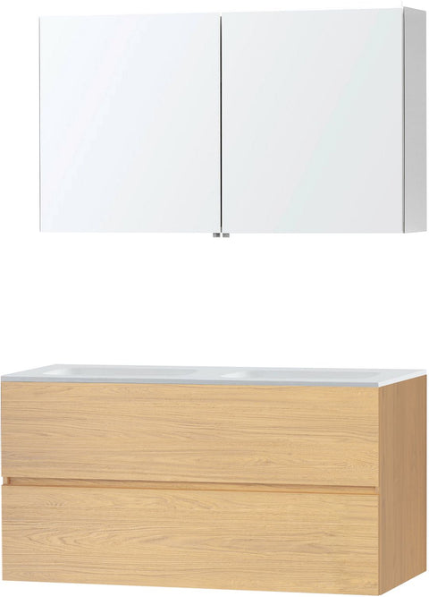 Meubel Molto eik brons 120 solid spiegelkast, badkamermeubelen — SKU DESCO-727027