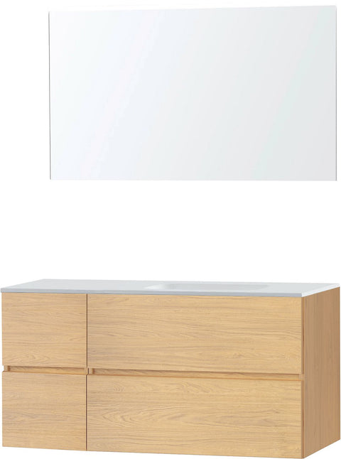 Meubel Molto eik brons 125 rechts solid spiegel, badkamermeubelen — SKU DESCO-727025
